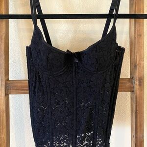 Elegant Moments Black Lace Bustier